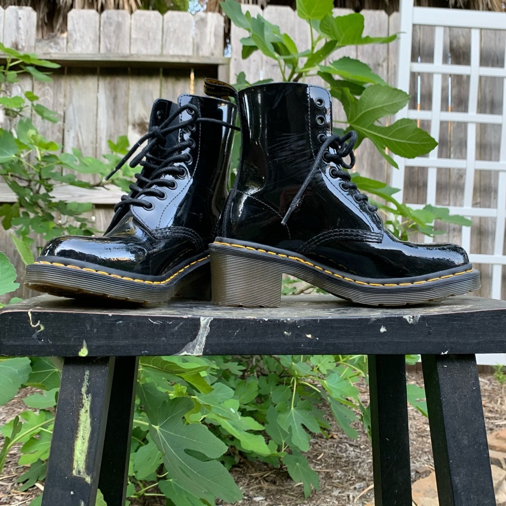 Dr Martens 90s Grunge Patent Leather Combat Boots